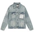 PURPLE BRAND x DENIM TEARS Co-Branded Vintage Washed Denim Jacket | Kanye West Same Style