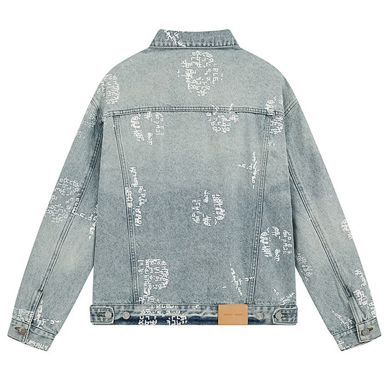 PURPLE BRAND x DENIM TEARS Co-Branded Vintage Washed Denim Jacket | Kanye West Same Style