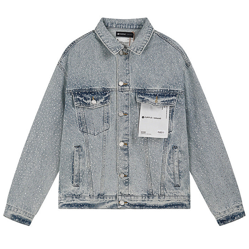 PURPLE BRAND x DENIM TEARS Co-Branded Vintage Washed Denim Jacket | Kanye West Same Style