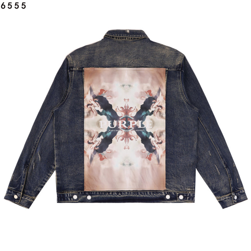 PURPLE BRAND Vintage Washed Denim Jacket