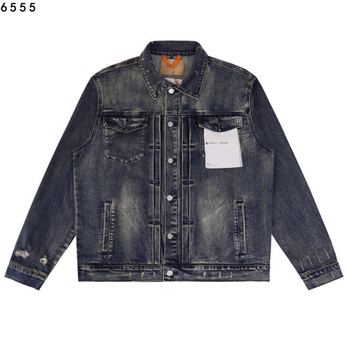 PURPLE BRAND Vintage Washed Denim Jacket